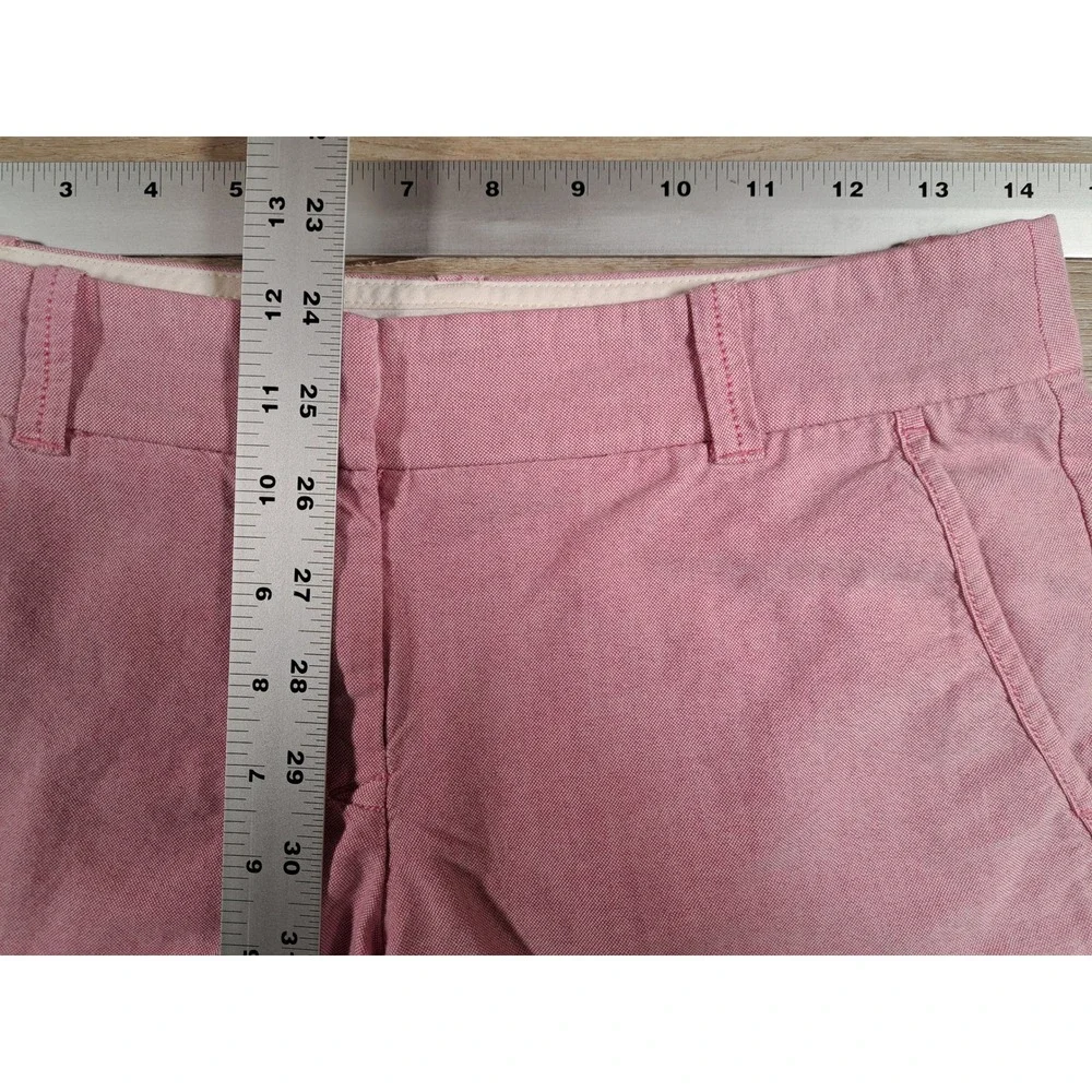 J.Crew Pink Oxford Cotton City Fit Shorts Womens Size 0 Style 77948 Preppy